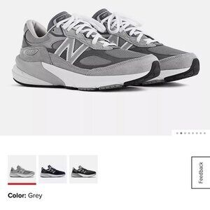 New Balance 990v6 Women's Sneakers Gray New in Box Size 6